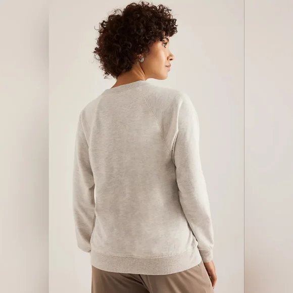 Anthropologie Anthropologie Gray Crew-Neck Graphic Sweatshirt Saddle Up M - Picture 5 of 8